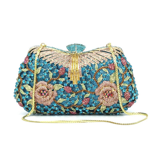 Hot selling Crystal Gown Rhinestone Purse Dress Elegant Clutches Banquet Stone Evening Clutch bags for women