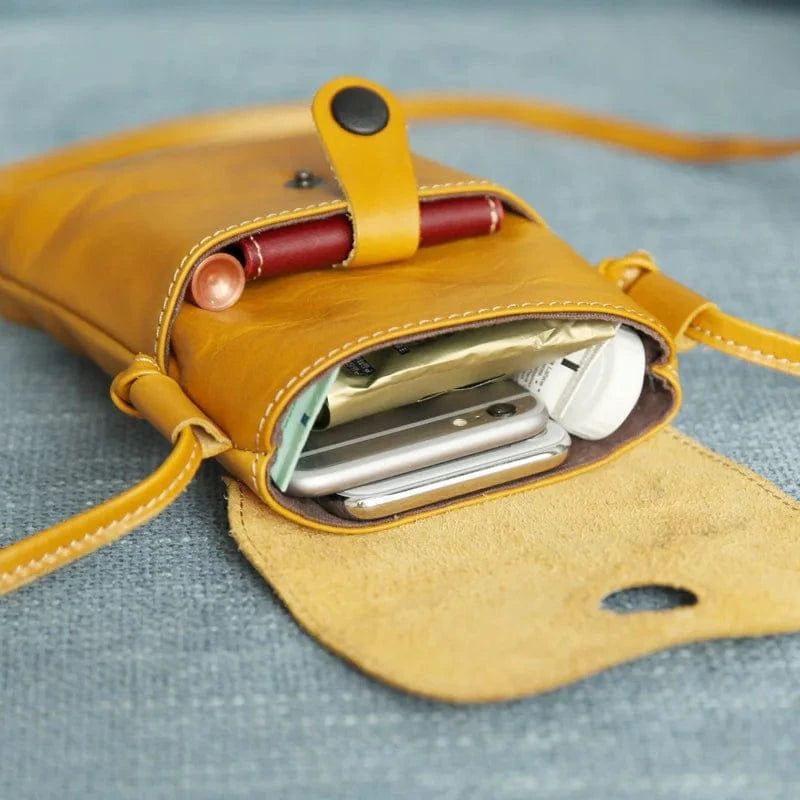 Hot Selling Cute Small Genuine Leather Phone Sling Bag Casual Everyday Phone Bag Crossbody Bag For Women