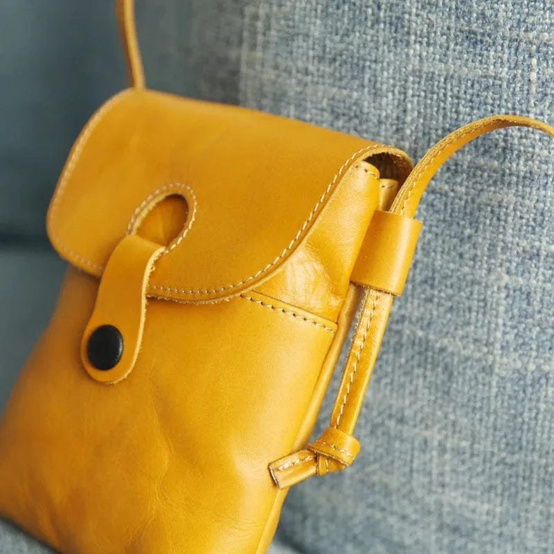 Hot Selling Cute Small Genuine Leather Phone Sling Bag Casual Everyday Phone Bag Crossbody Bag For Women