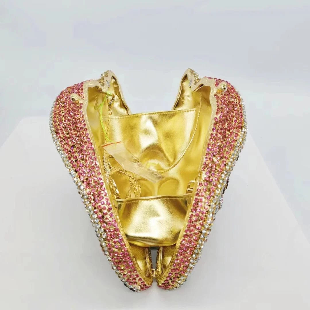 Hot Selling Design Conch Rhinestone Purse Shell Formal Clutch Bling Purse Rhinestone Handbag Rhinestone Purse Handbag Clutch