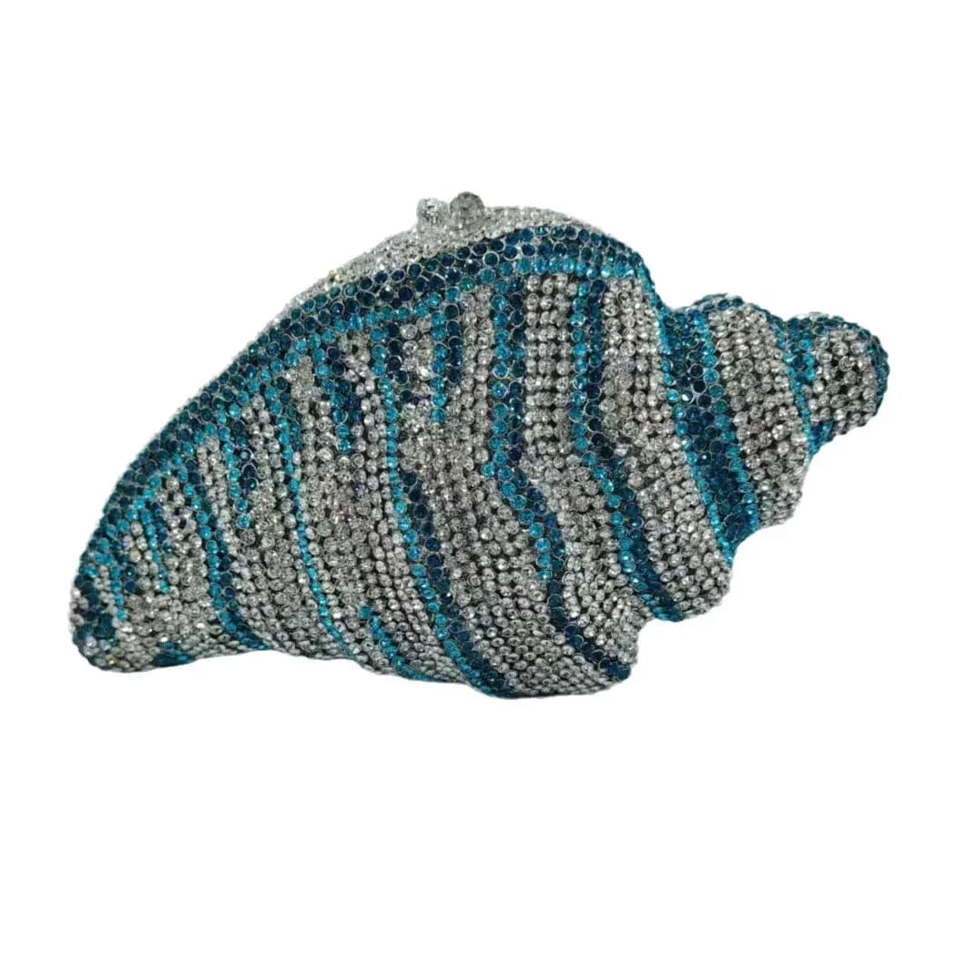 Hot Selling Design Conch Rhinestone Purse Shell Formal Clutch Bling Purse Rhinestone Handbag Rhinestone Purse Handbag Clutch
