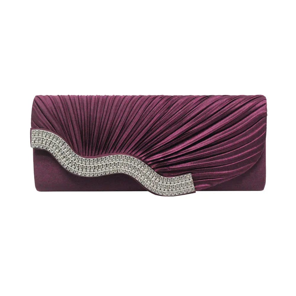 Hot Selling European And American Hot Style Rhinestone Fold Clutch Bag Ladies Satin Dinner Bag Shoulder Evening Bag