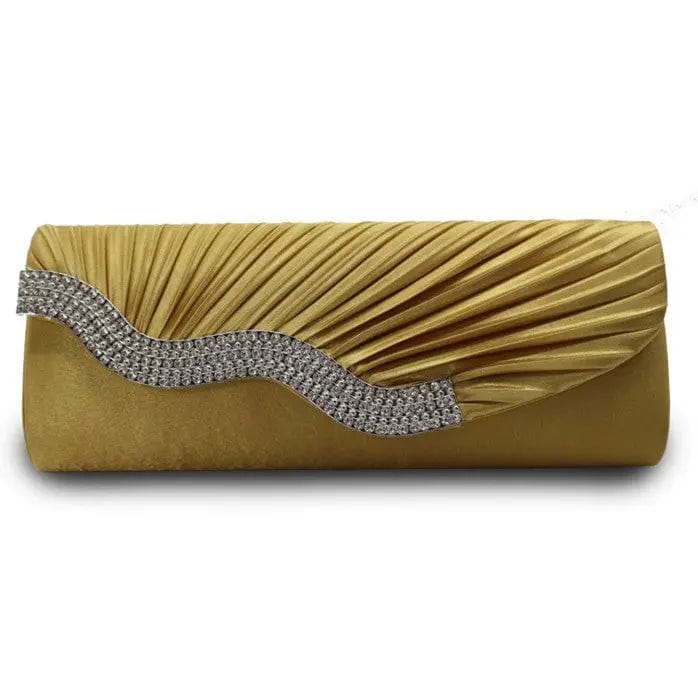 Hot Selling European And American Hot Style Rhinestone Fold Clutch Bag Ladies Satin Dinner Bag Shoulder Evening Bag