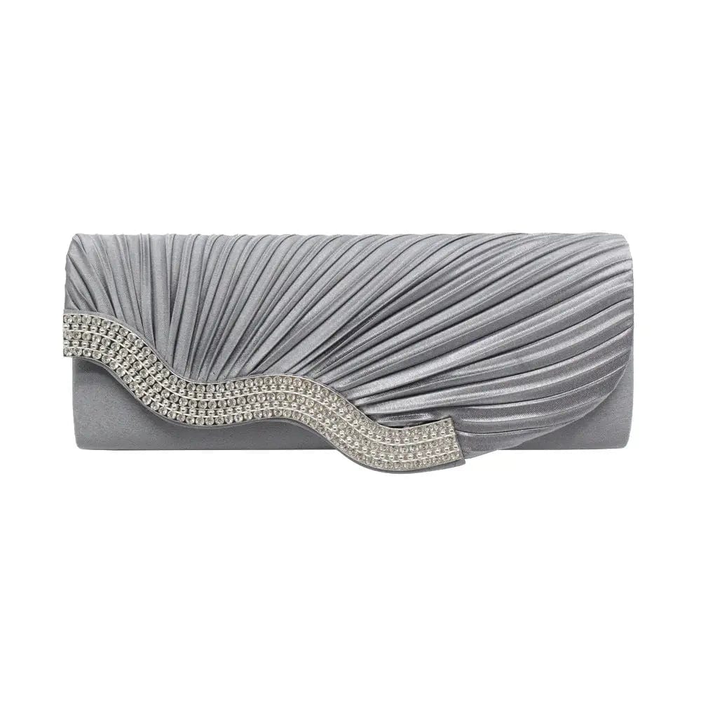 Hot Selling European And American Hot Style Rhinestone Fold Clutch Bag Ladies Satin Dinner Bag Shoulder Evening Bag