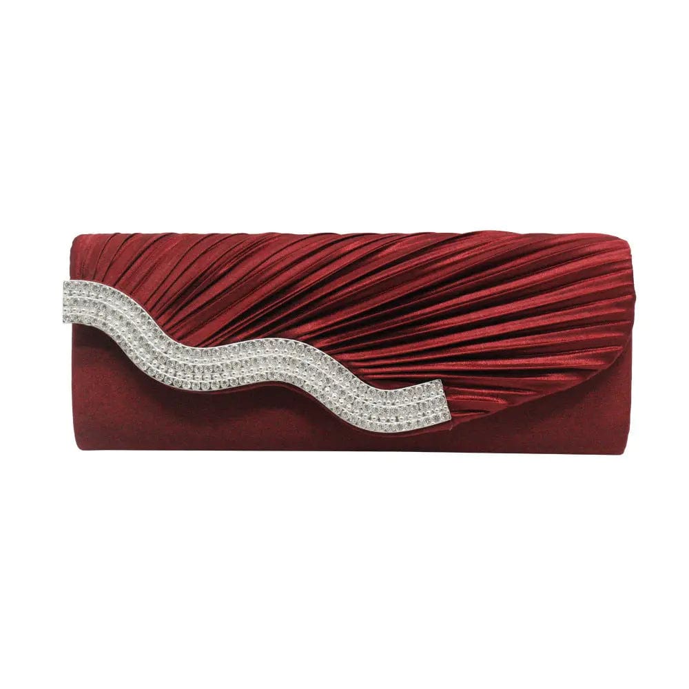 Hot Selling European And American Hot Style Rhinestone Fold Clutch Bag Ladies Satin Dinner Bag Shoulder Evening Bag