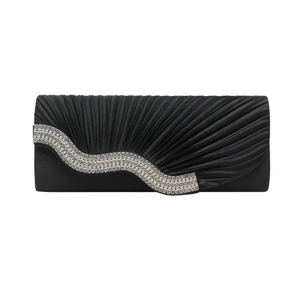 Hot Selling European And American Hot Style Rhinestone Fold Clutch Bag Ladies Satin Dinner Bag Shoulder Evening Bag