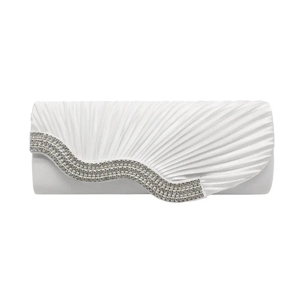 Hot Selling European And American Hot Style Rhinestone Fold Clutch Bag Ladies Satin Dinner Bag Shoulder Evening Bag