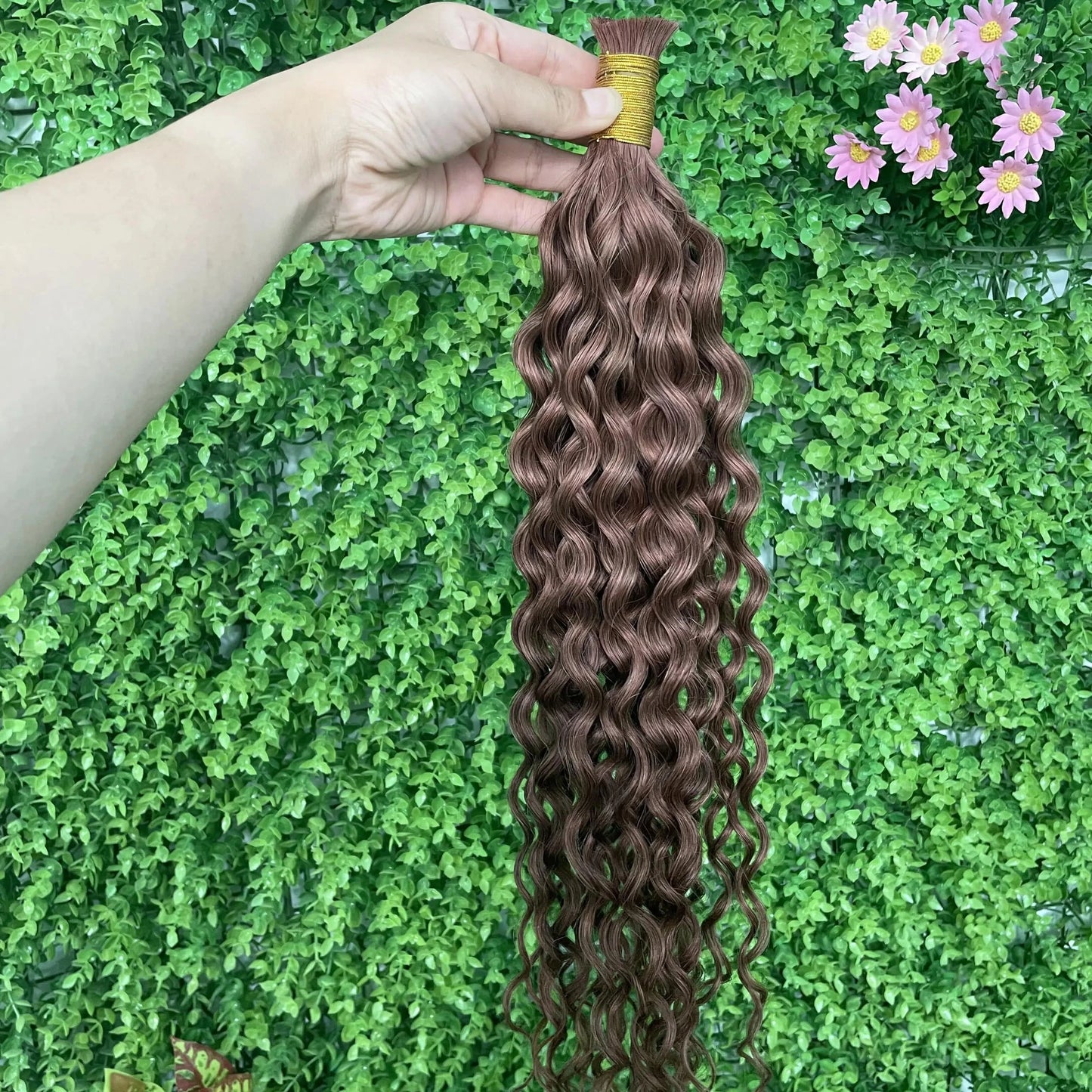 Hot Selling Indian hair #99j #30 #130 #33 color Bulk Hair 20 Inch Deep Wave Bulk Braiding Human Hair