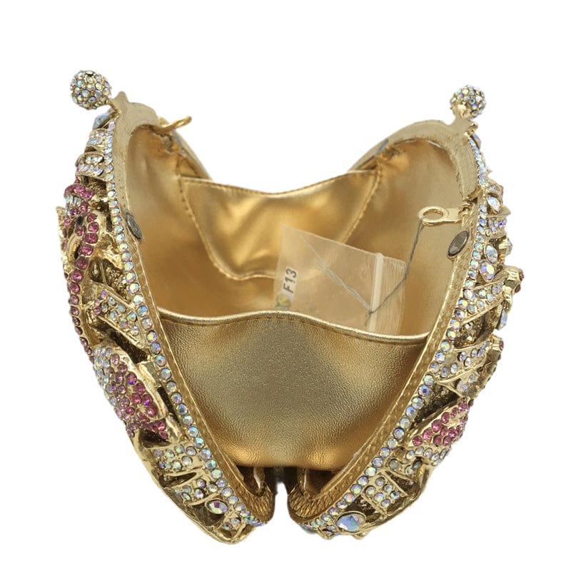 Hot Selling Ladies Flamingo Clutch Women Crystal Evening Purses and Handbags Luxury Wedding Party Bridal Rhinestone Bag
