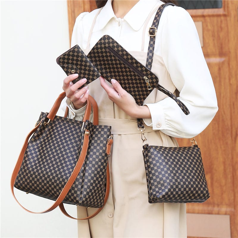 Hot Selling Luxury Women Shoulder Bag Large Capacity PU Leather Handbag Lady 4 Pieces One Set Crossbody Bags Designer Tote Bag