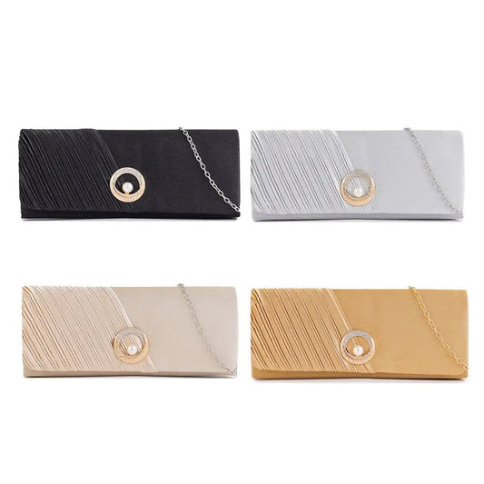 Hot Selling New European And American Fashionable Rhinestone Pu Leather Dinner Party Clutch Evening Bag