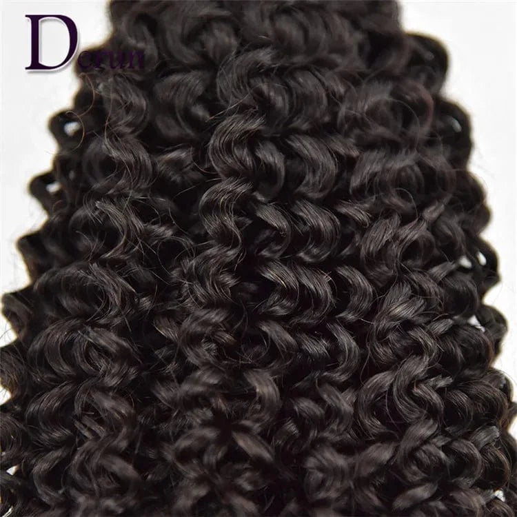Hot Selling Qingdao Derun Brazilian Hair One donor Virgin Hair Cuticle Aligned kinky curly Human Hair
