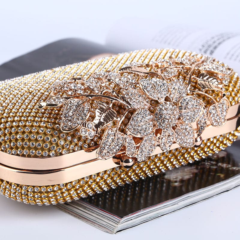 Hot Selling Rhinestone Handbag Clutch Woman Evening Beaded Handmade Crystal Clutch Bags Wedding Shoulder Bag Diamond