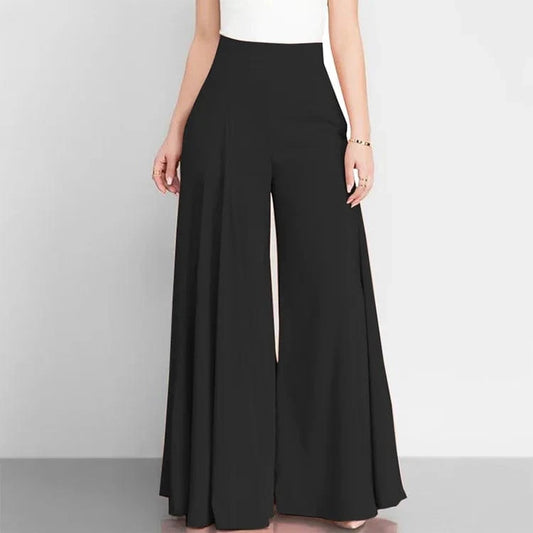 Hot Selling  solid  High Waist Wide Leg Pants For Woman