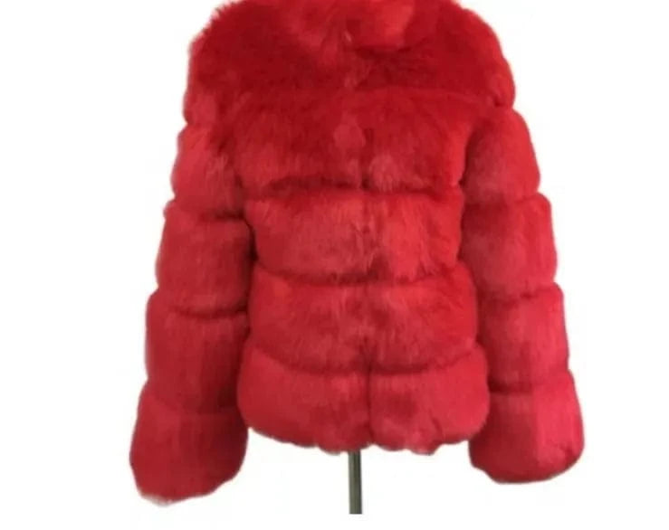 Hot selling winter plus size women's clothing faux fur fox coat jacket faux fur coat