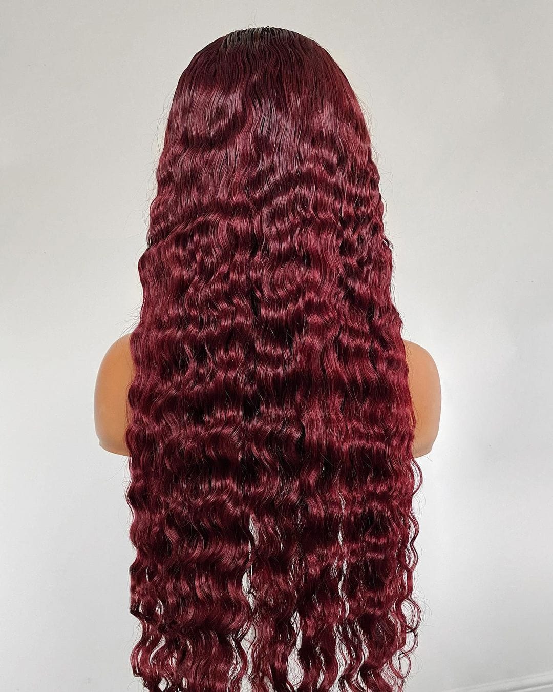 Human Hair Burgundy Red Color Curly Lace Front Wigs For Black Women Curly Front Lace Dark Wine Color Wigs