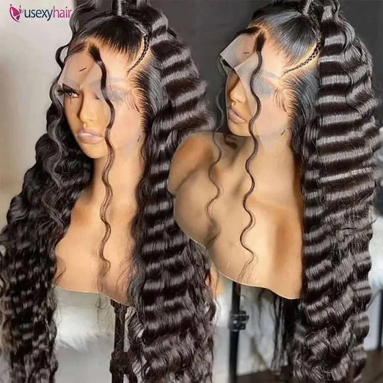 Human Hair HD 5x5 Lace Wigs Deep Curly Style Pre Plucked Lace Wig for Black Hot Selling 100 Brazilian Wig Human Hair