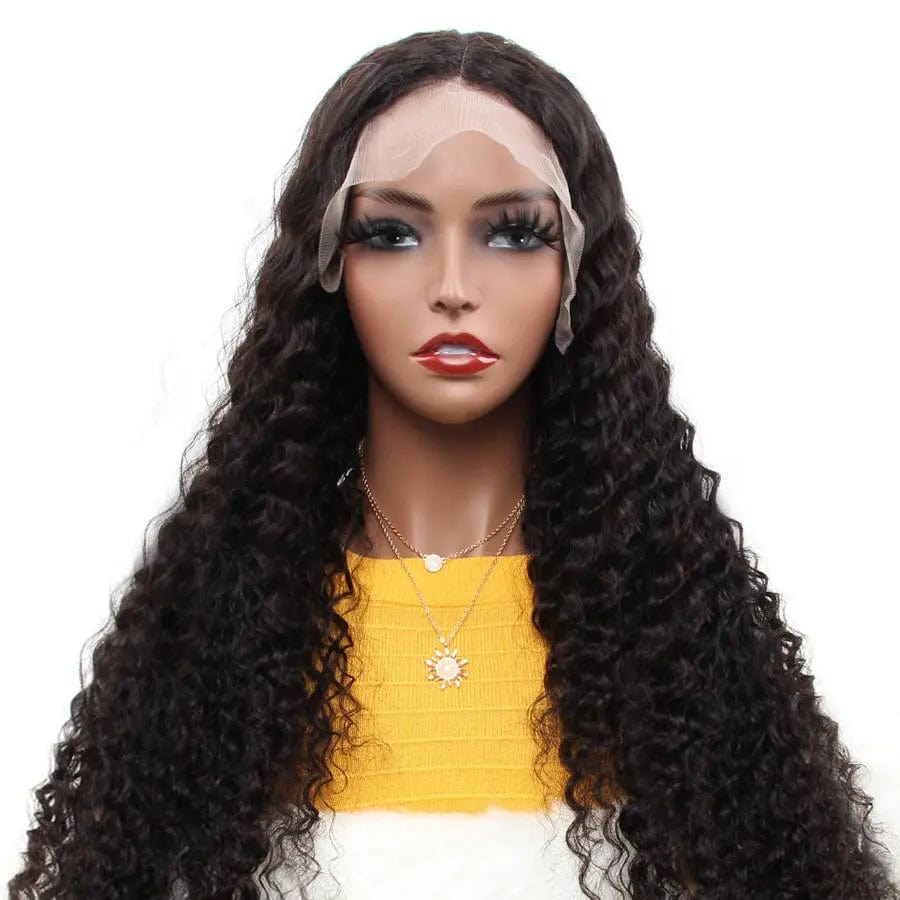 Human lace frontal wigs water wave 100% virgin