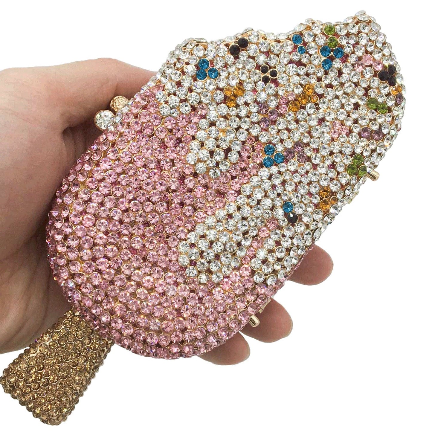 ice cream 15 Women pocket Lipstick Rainbow Violin diamond party skull handbag rhinestone ice cream clutch popcorn fox purse evening bags
