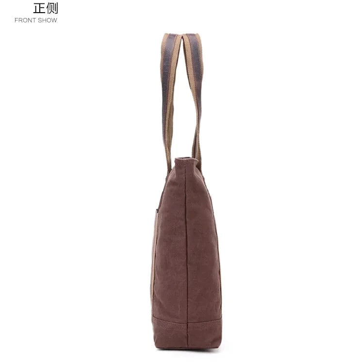 In Stock Cotton Canvas handbag lady purse tote shoulder handbag