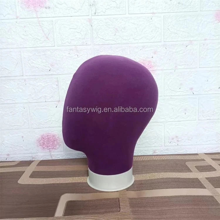 In Stock Wholesale 21" 22" 23" Custom Color Female Male Velvet 3d Mannequin Head for Wig Display