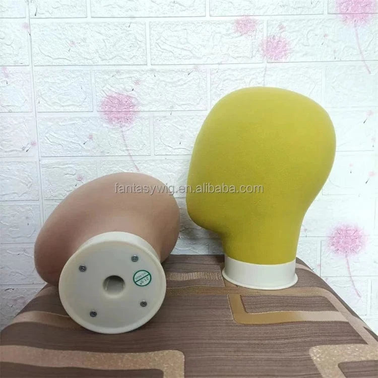 In Stock Wholesale 21" 22" 23" Custom Color Female Male Velvet 3d Mannequin Head for Wig Display