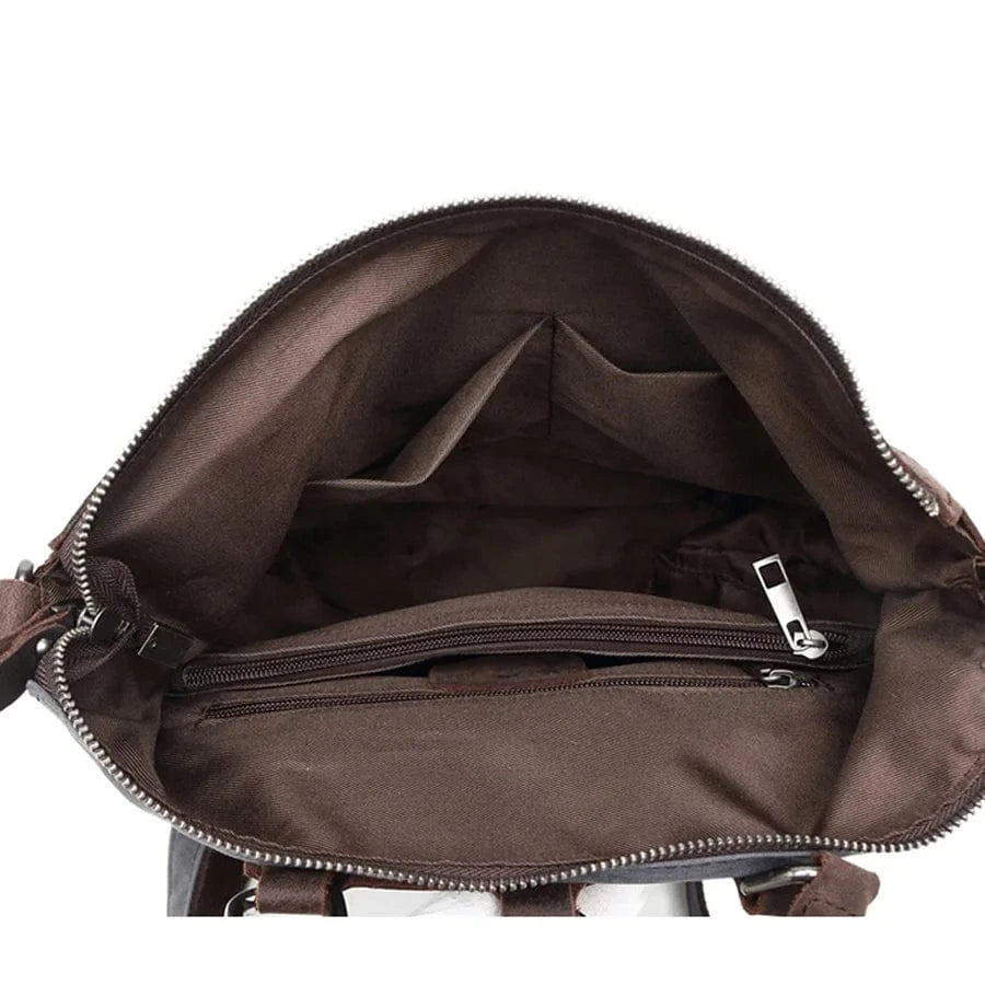 In Stocks Fashion water-proof Canvas Leather Travel Backpack Custom OEM&ODM backpack for women