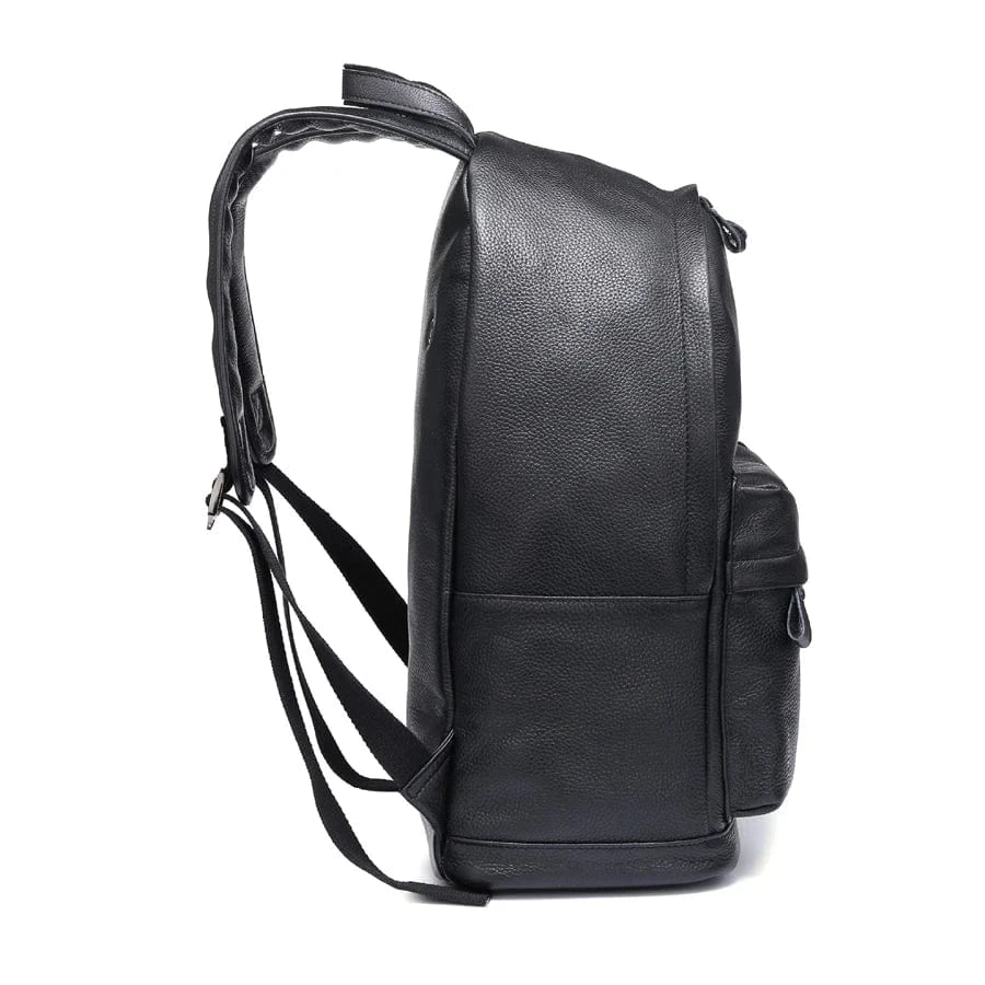 In Stocks Full grain Leather fashion women school Backpack black travel laptop leather backpack