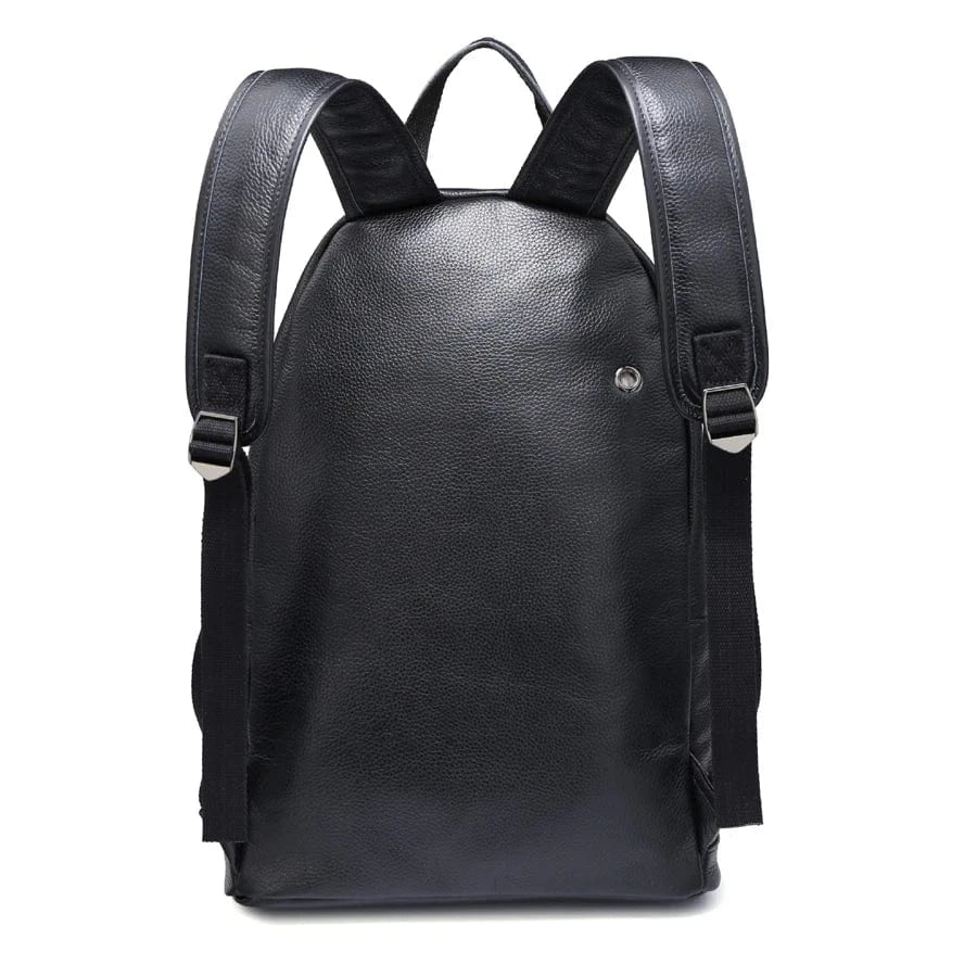 In Stocks Full grain Leather fashion women school Backpack black travel laptop leather backpack