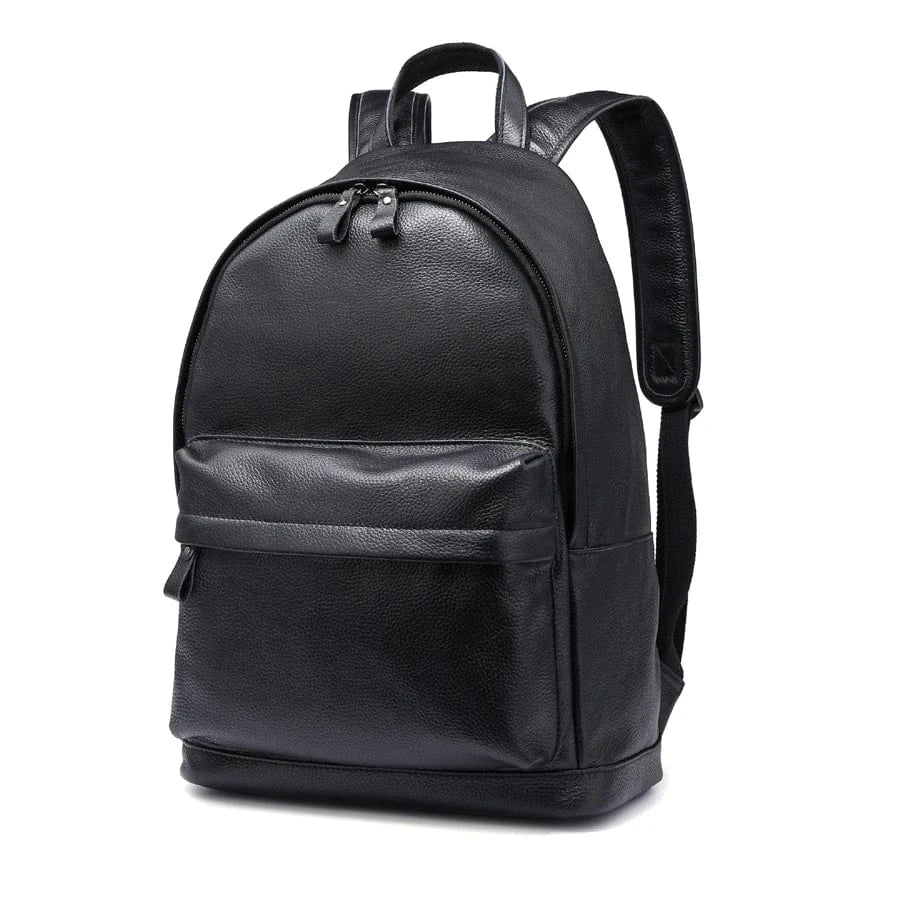 In Stocks Full grain Leather fashion women school Backpack black travel laptop leather backpack