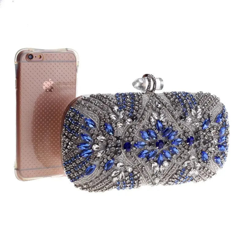 India Style Bling Beaded Diamond Fashion Evening Bags Beaded Sequins Handmade Clutch Ladies Rhinestone Crystal Wedding Bags