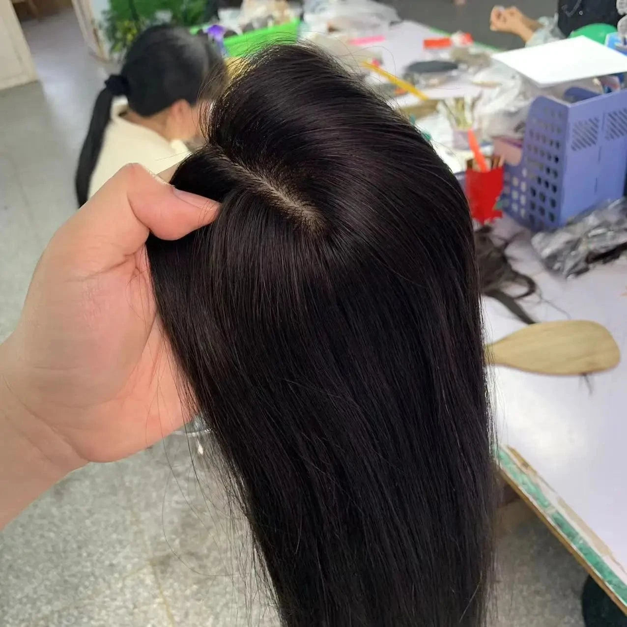 Inject Silk Base Closure Burmese Human Hair Silk Base Topper