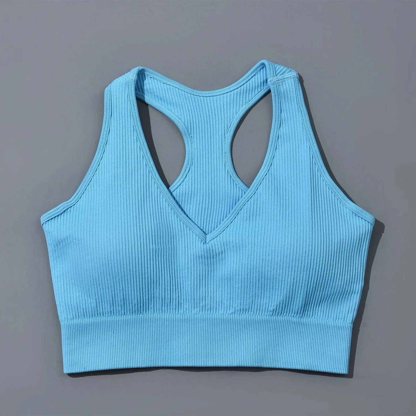 INS Hot Custom V Neck Bra Breathable Legging Set Gym Active Yoga Fitness Workout Seamless Women Sets