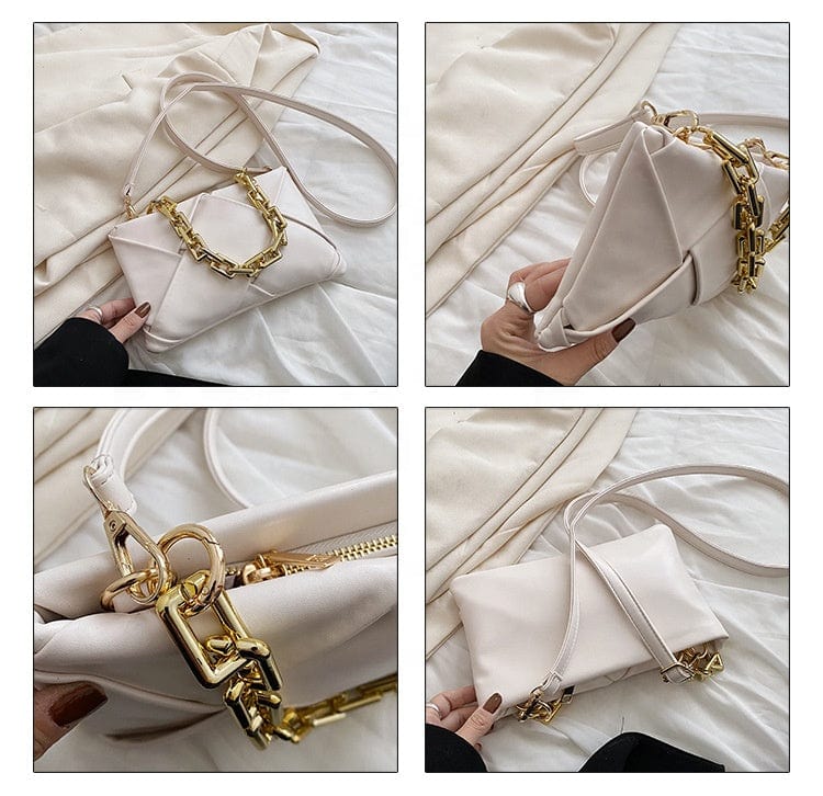 Ins Trending Chain Ladies Hand Bags Crossbody Purses 2022 Fashion Woven Handbags for Women Luxury