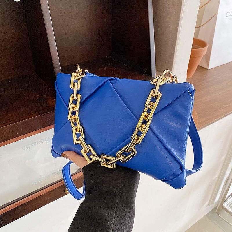 Ins Trending Chain Ladies Hand Bags Crossbody Purses 2022 Fashion Woven Handbags for Women Luxury