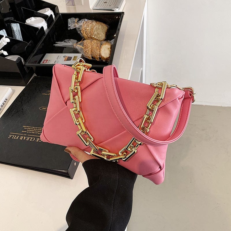 Ins Trending Chain Ladies Hand Bags Crossbody Purses 2022 Fashion Woven Handbags for Women Luxury