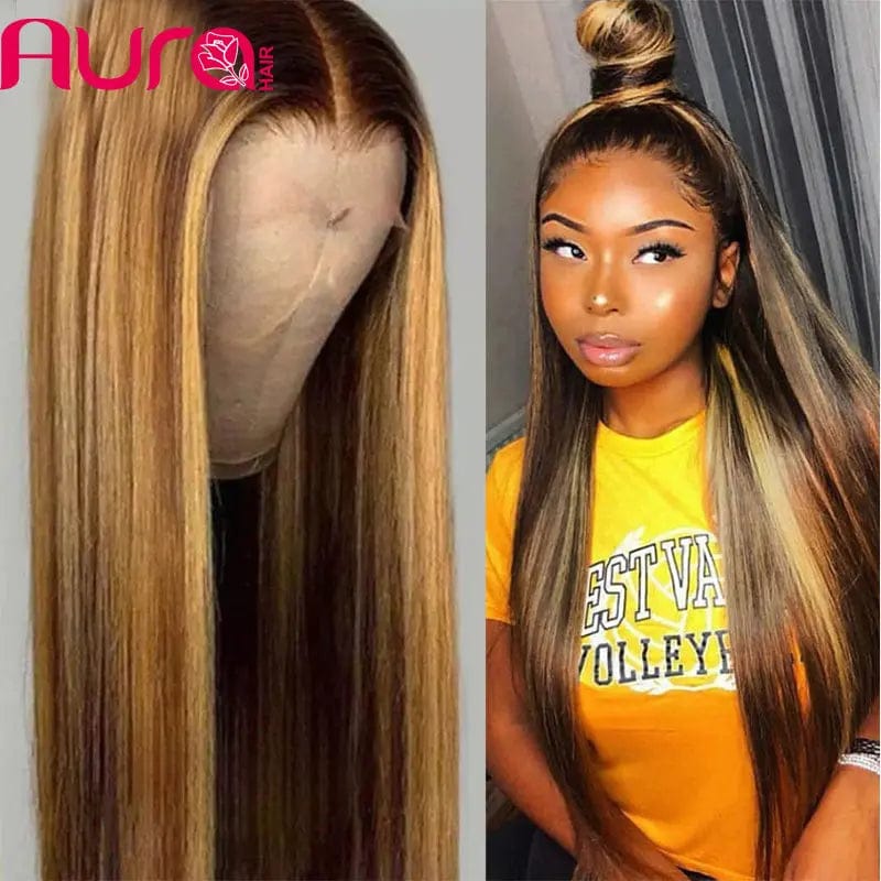 Invisible Knots Honey Brown Blonde Highlight Color Human Hair