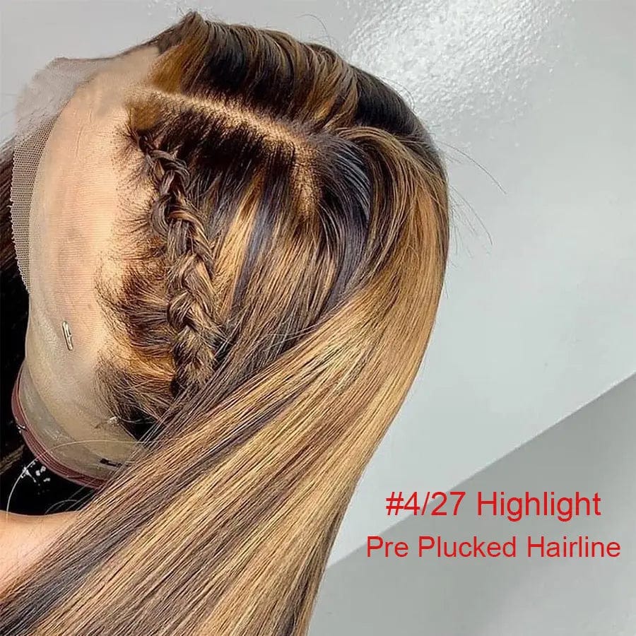 Invisible Knots Honey Brown Blonde Highlight Color Human Hair
