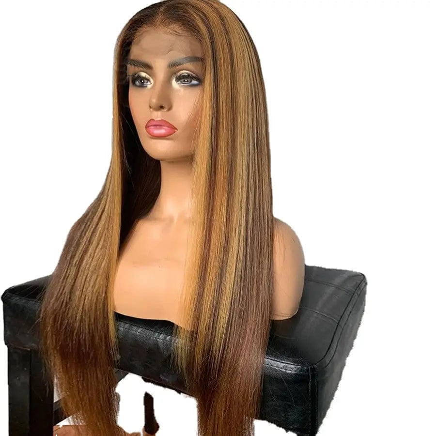 Invisible Knots Honey Brown Blonde Highlight Color Human Hair