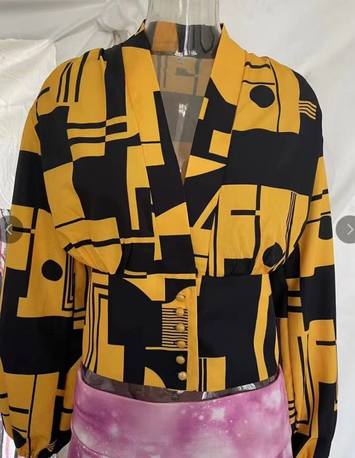 J&H 2023 hot sale S-5XL sexy v neck corset top women elegance puff sleeve fashion blouse shirts casual fall clothes whoelseale