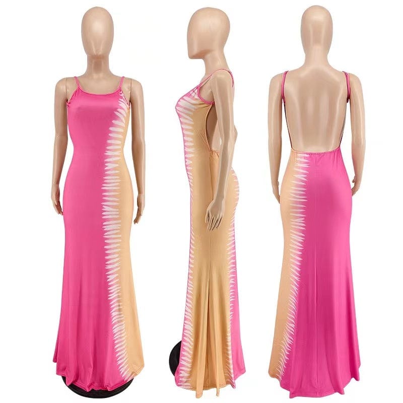 J&H 2023 new arrivals elegance S-5XL two tone maxi dress women mermaid party gowns summer fashion plus size evening dresses