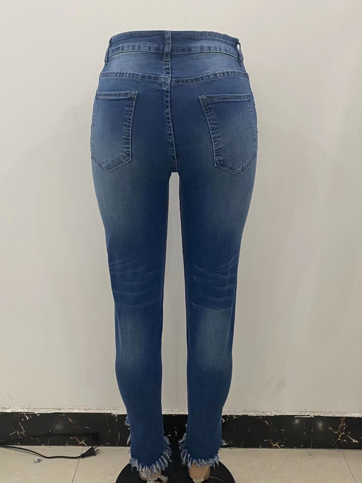 J&H 2023 new arrivals high waist slim fit denim pants sexy ankle jeans for women fashion pantalon jean femme