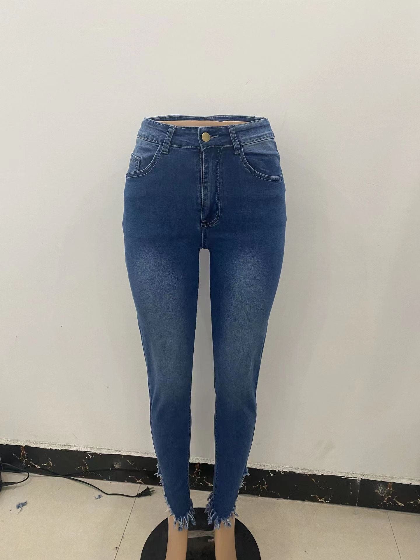 J&H 2023 new arrivals high waist slim fit denim pants sexy ankle jeans for women fashion pantalon jean femme