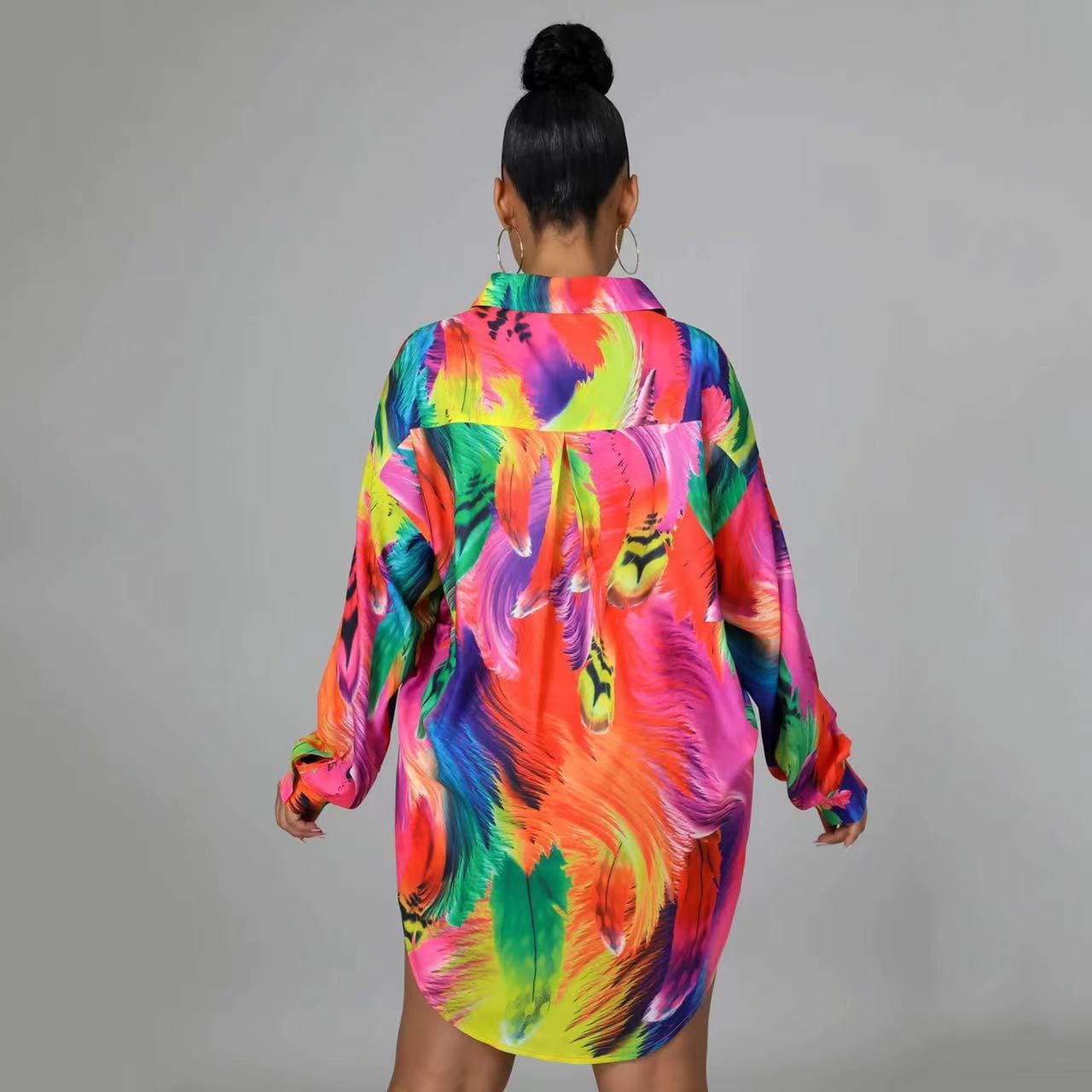 J&H 2023 new arrivals oversized tie dye shirts shorts two piece ladies lounge wear set fashion long sleeve tops and mini shorts