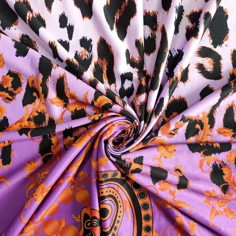 J&H 2023 new arrivals S-5XL plus size women dress sexy cheetah print maxi dress sundresses vacation party dresses