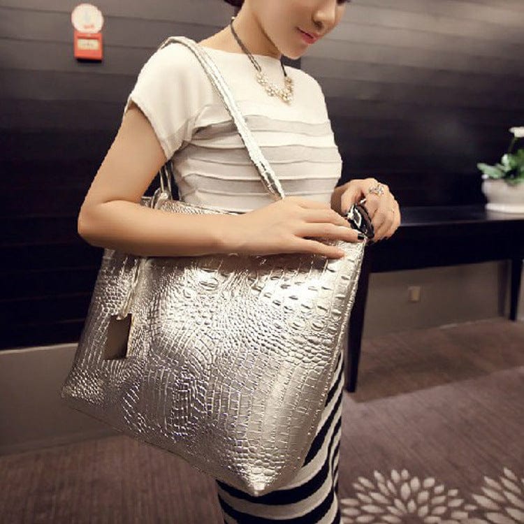 JANHE Drop Shipping sac a main bolsa feminina Designer Women Clutch Ladies Large crocodile Tote Bag Big Purse And Handbags