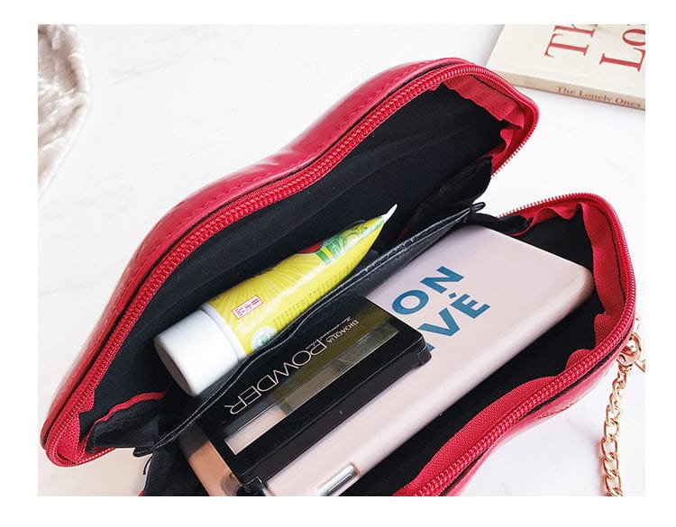 Janhe Fashion Cute bolsas feminina Crossbody Bag Women Lip Shaped Punching Handbags Clutch Evening Bag Purse For Girls