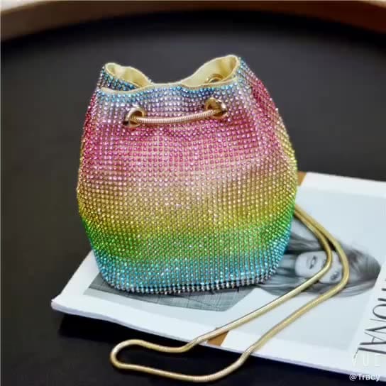 JANHE Sac a main femme Luxury Diamond Wedding Box Purses Bridal Handbags Crystal Cupcake Women Evening Bags Clutches