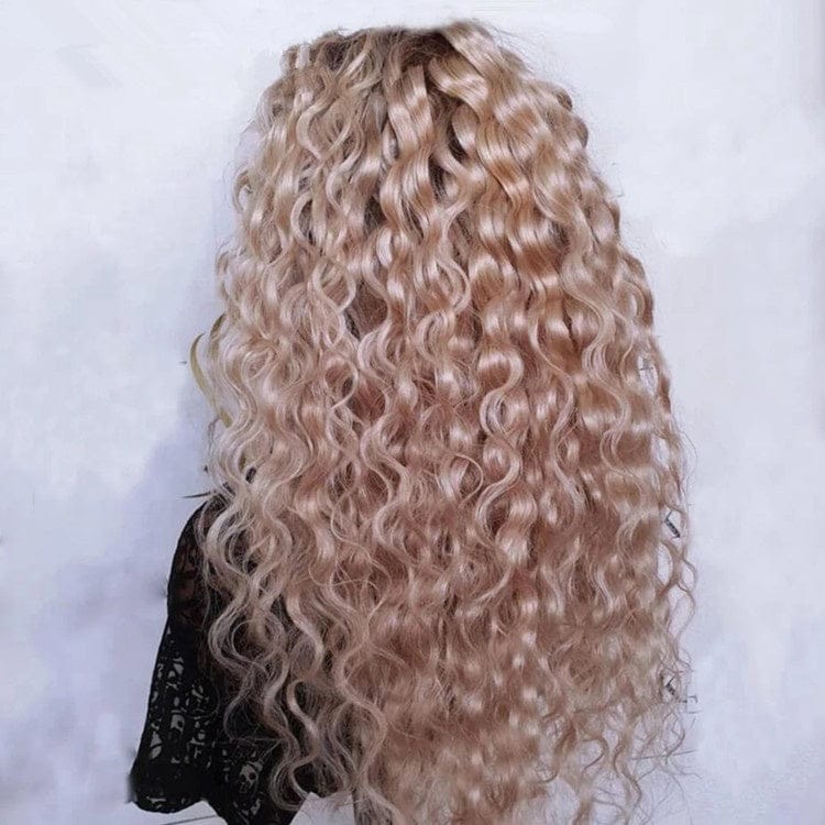 Jewish Hair Wig Vendor Quality Ash Blonde Color Water Wave Virgin Cuticle Aligned Hair HD Lace Front Wigs
