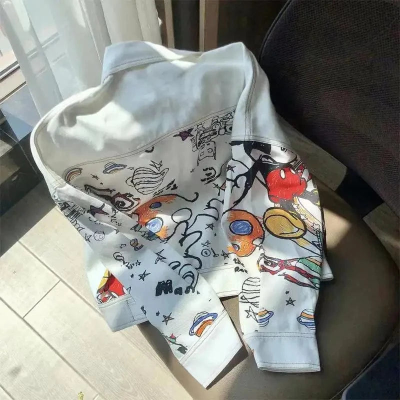 JL23751 Women Casual Clothing White Jean Jacket Women Casual Short Jacket White Denim Jacket
